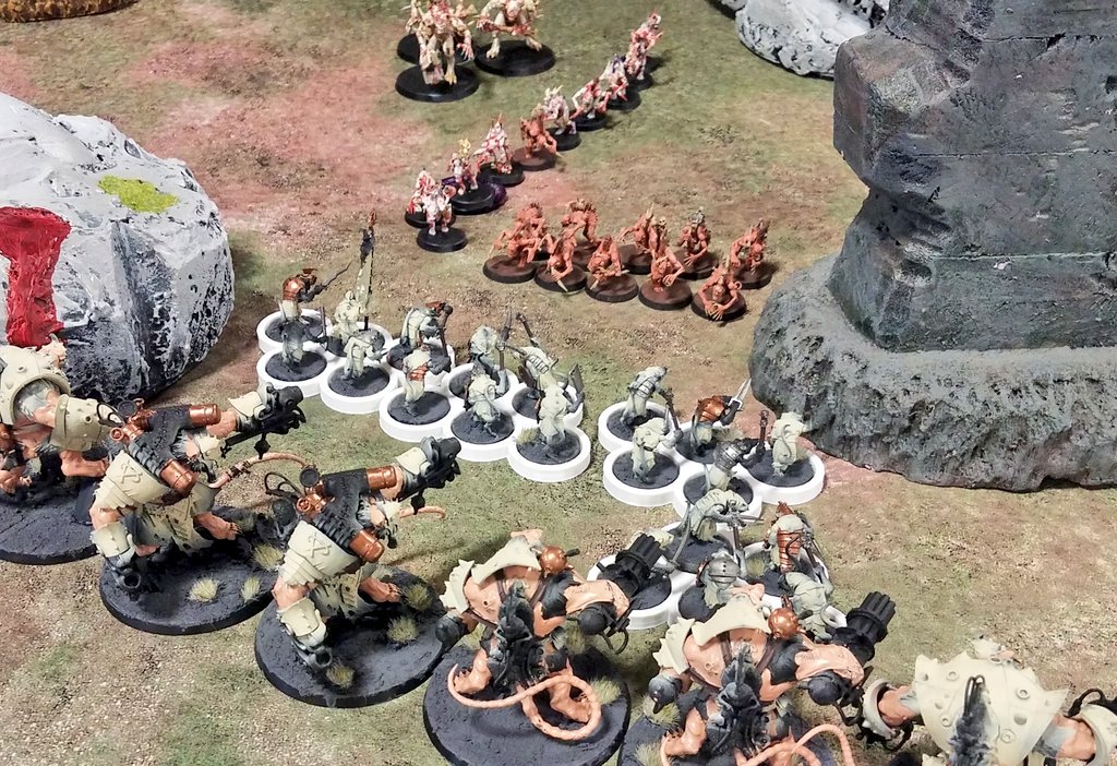 ODTGaming's tweet photo. Round 2 #AoS teams at @FlatCon  great to see some local faces @Hero_Jones9 lots of charging going on here #flatcon2019 #flatcon #ageofsigmar @hobbyheroescast @kevfle https://t.co/e4xiiGJgF9