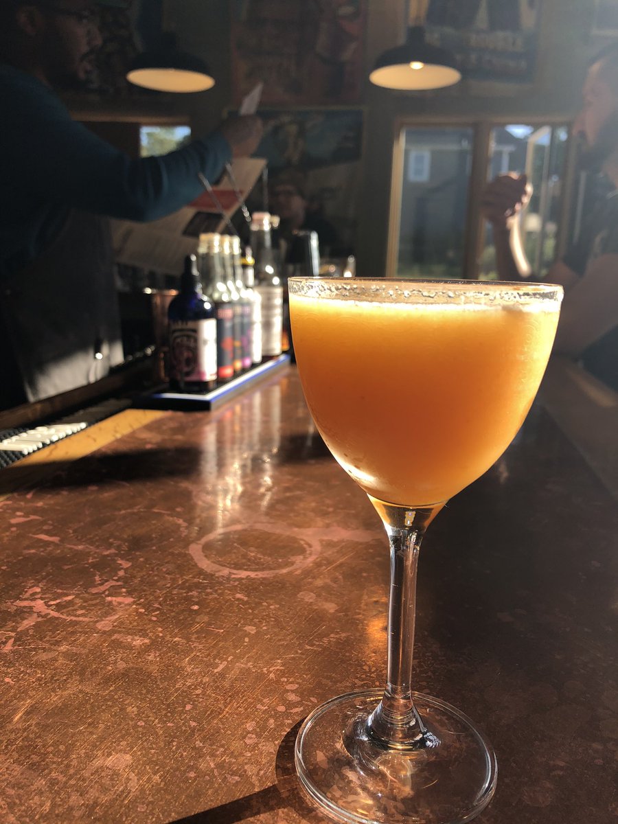 Drink this to be become youthful, Witches Brew..persimmon bourbon, orange, maple, cinnamon, dash of lemon and pineapple. #kingdough #kingdoughindy #shareindy #visitindy