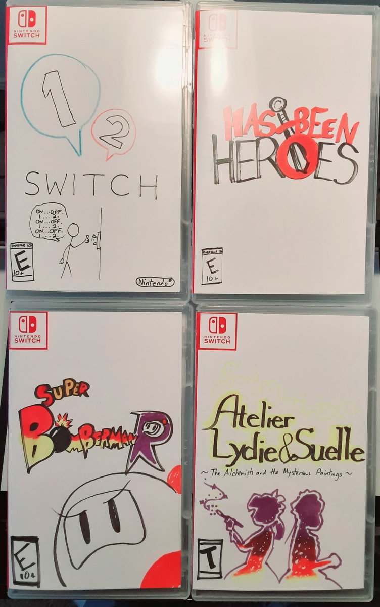 1-2-Switch, Has-Been Heroes, Super Bomberman R, and Atelier Lydie & Suelle (Switch)