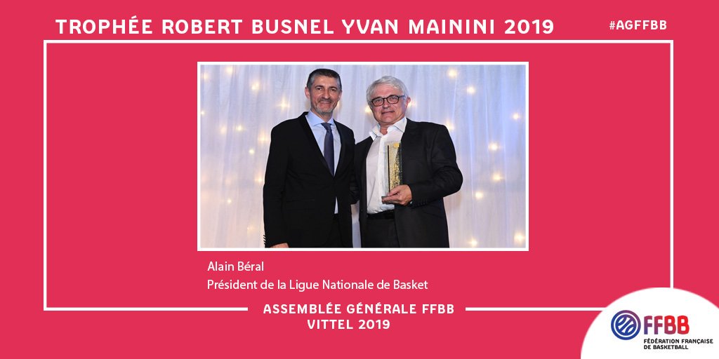 #AGFFBB - La plus haute décoration de la Fédération, le Trophée Robert Busnel Yvan Mainini, a été décernée au Président de la <a href="/LNBofficiel/">Ligue Nationale de Basket</a>, Alain Béral
Voir toutes les récompenses : ffbb.com/les-recompense…