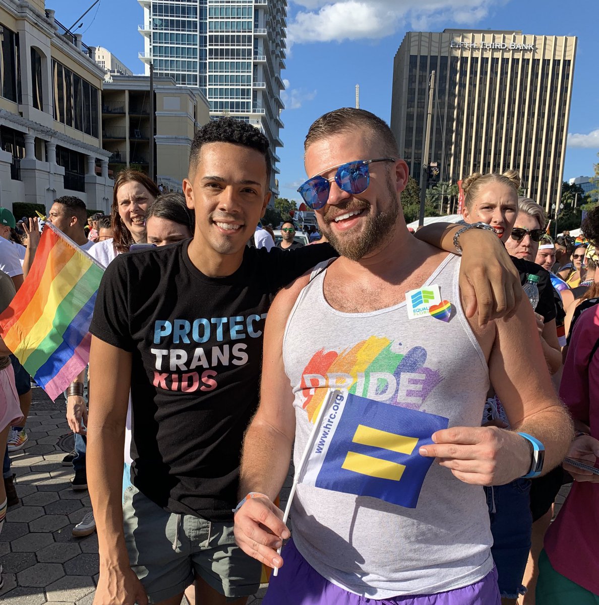 HRC with ‪Brandon Wolf‬ for Orlando Pride
