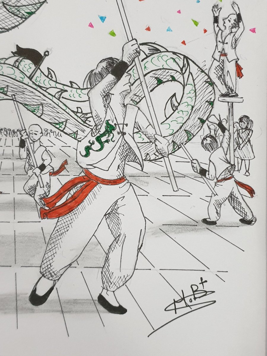 MaabZayed's tweet photo. The dragon dance is one of the most celebrations that were and still amazes me!.
#inktober #inktober2019 #challenges #day12 #dragon #artchallenge #animation #anime #comics #sketch #artwork #motiongraphics #dragondancing #dragondance #china #inktober2019sudan #festival https://t.co/qNgSwvDJvd