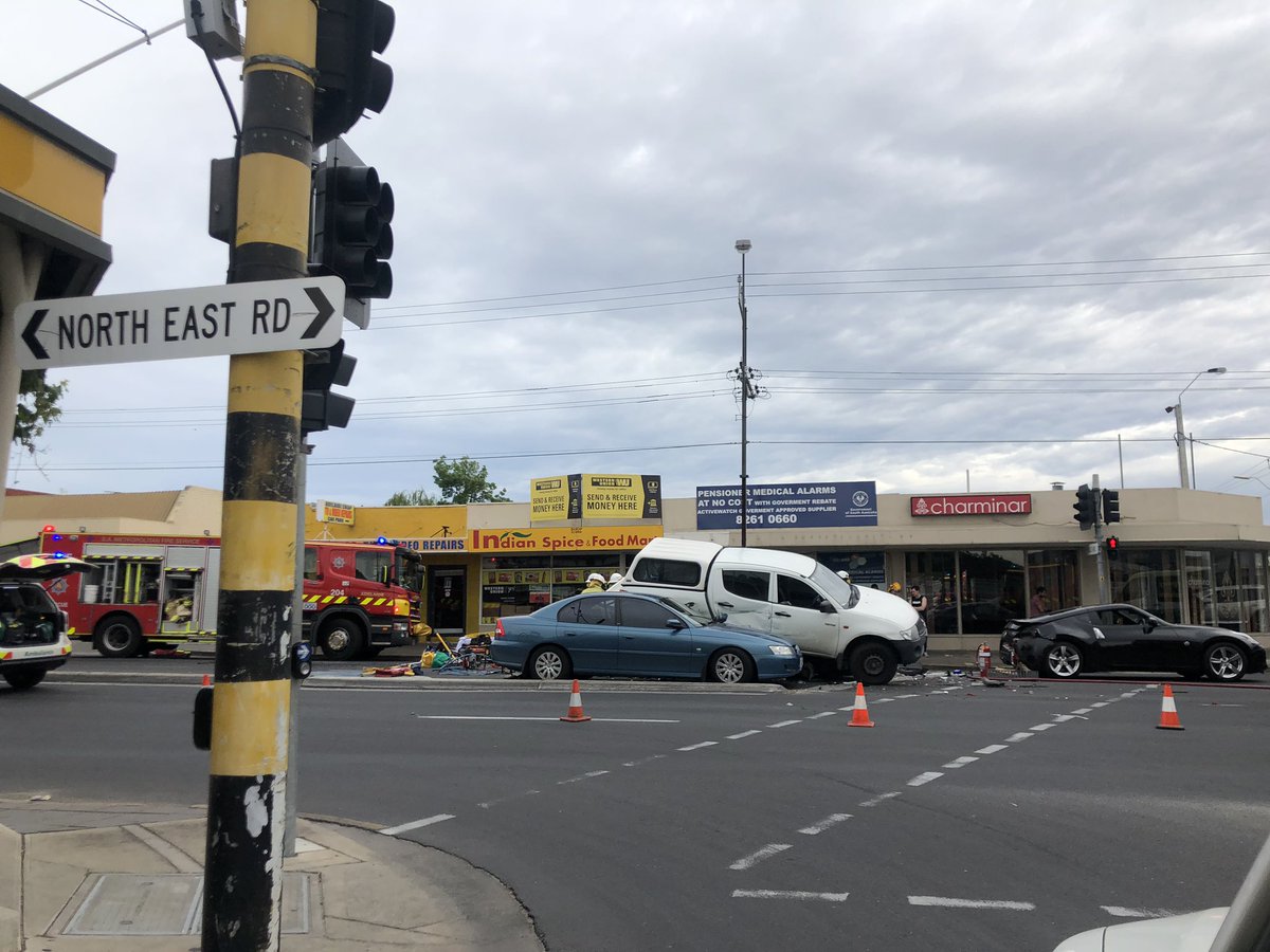 Emergency services are on scene a 4 car crash at Klemzig. Motorists are advised to avoid the intersection of North East Road and OG Road, with traffic blocked in the north east direction. <a href="/9NewsAdel/">9News Adelaide</a>
