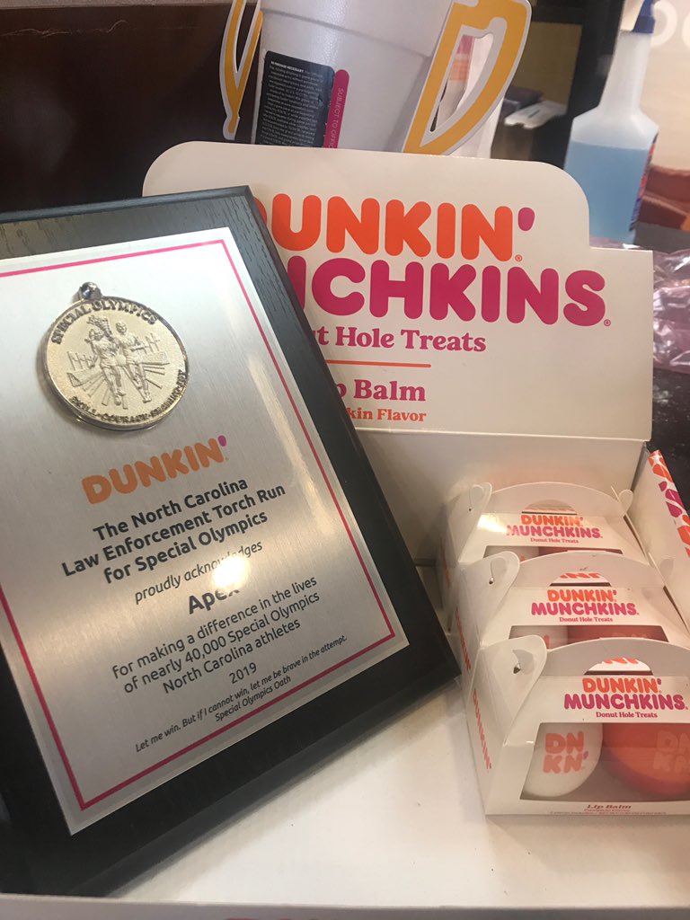 Thanks <a href="/tparody_tp/">Tom Parody</a> for sending me this picture. <a href="/dunkindonuts/">Dunkin'</a> is one of our <a href="/LETRforSO/">LETR</a> and <a href="/SONorthCarolina/">Special Olympics North Carolina</a> partners.