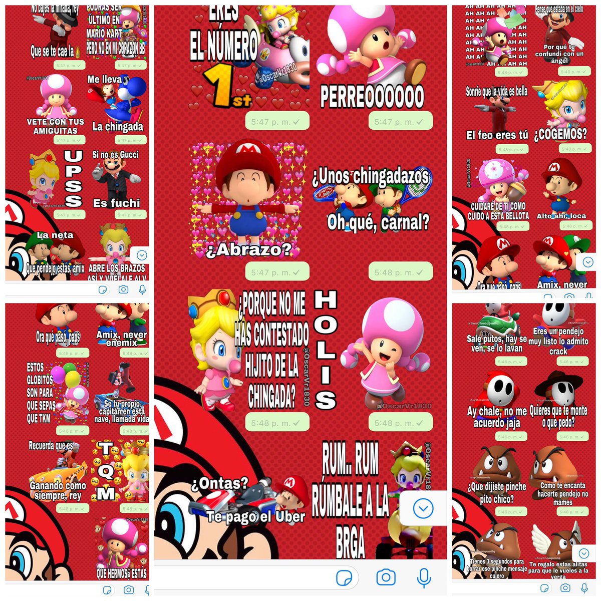 SoyChooqomilq's tweet photo. Stickers nuevos🤩
Junto a @josejuanlr98 @OscarVr1830 @edhumw @arpeche506 @caguamadaddy hicimos 150 stickers de Mario Kart!😱🔥 ¿Los quieren?🥰 
Sólo denle rt y fav, para empezar a pasarlooos!🥳🥳
#stickers #stickerswhatsapp #MarioKartTour #FelizSabado https://t.co/TmnUCsMb8z