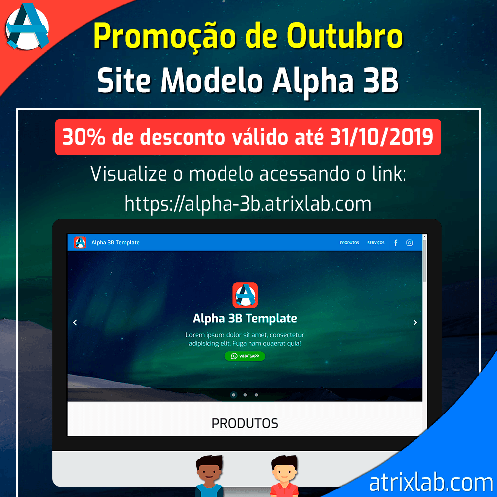 atrix_lab's tweet photo. Precisando de um site pessoal ou para sua empresa? Venha conferir mais uma de nossas promoções de outubro válida até 31/10/2019

WhatsApp: https://t.co/0S3eENNzz3

Visualize o modelo acessando o link: https://t.co/19dLoQacZX

#marketingdigital #criarsites #promocoes #websites https://t.co/MBZJpgDavu