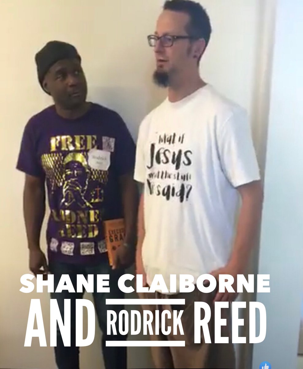 FreeRodneyReed's tweet photo. An important video message from @ShaneClaiborne and Rodrick Reed. β‘οΈ https://t.co/fGeJjhT3IO #TheSimpleWay #Nonviolence #theordinaryradicals #Kindness #RodneyReed #TakeAction https://t.co/xClgJeJlqP