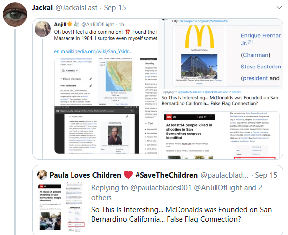 Because we all know everything is related. McD's is a fast food and I have a feeling we will see the connections btwn these soon enough https://twitter.com/JackalsLast/status/1181225729318690816