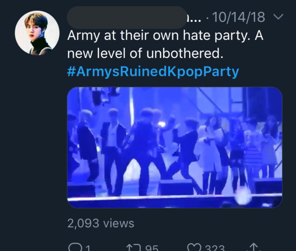 This went on for at least two days! ARMY was UNbothered.