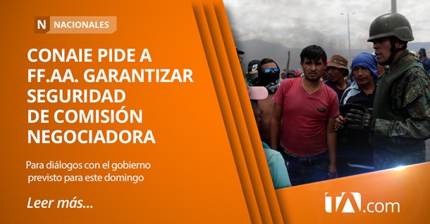 teleamazonasec's tweet photo. ¡ATENCIÓN! Conaie pide seguridad para comisión indígena negociadora  https://t.co/QO8gF796zc https://t.co/rukKgSJR4F