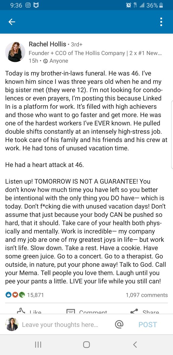 InfoSecQueen's tweet image. "Dont f*cking die with unused vacation!" Take your sick time and PTO.