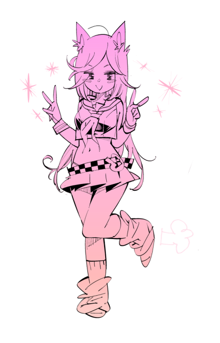 過去原稿内の非表示レイヤーから出土したラフに手癖でペンいれてましたピス 