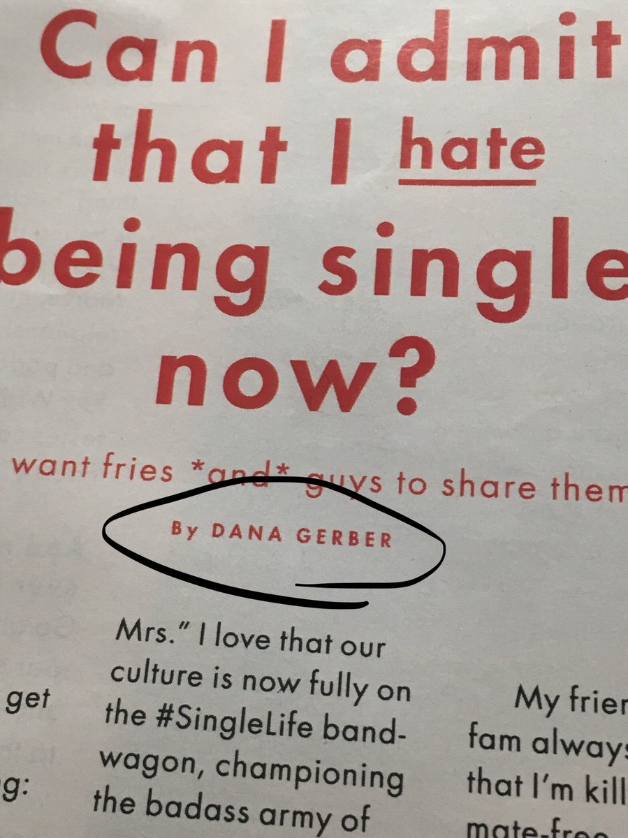 DanaGerber6's tweet photo. What a thrill, @Cosmopolitan! Thanks so much for letting me write about the #singlestruggle https://t.co/KJYG0jTBEV
