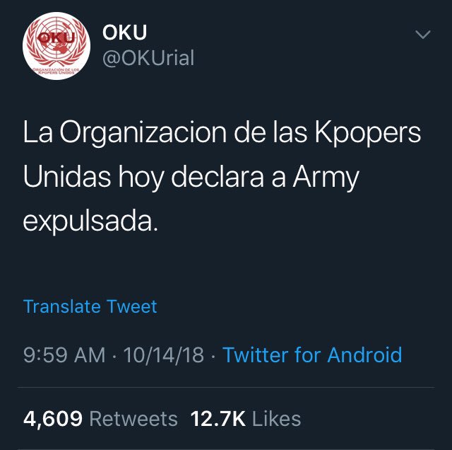 On Oct. 14th, 2018 the decree went out from the Organization of United Kpoppers (OKU). And thus was set into motion ARMYs expulsion from the kp0p community.