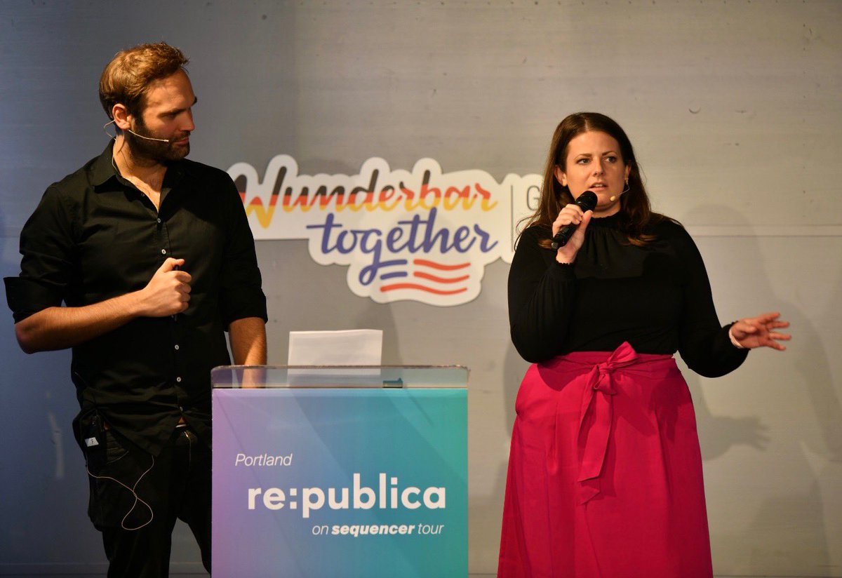 SequencerTour's tweet image. Closing session @republica in Portland looks at 3 ways how AI may impact our democracy in the future, for better or for worse:
1️⃣ #predictive #policing
2️⃣ #crime detection &amp;amp; #face recognition 
3️⃣ predictive justice 
#accesstotomorrow #rpportland #wunderbartogether