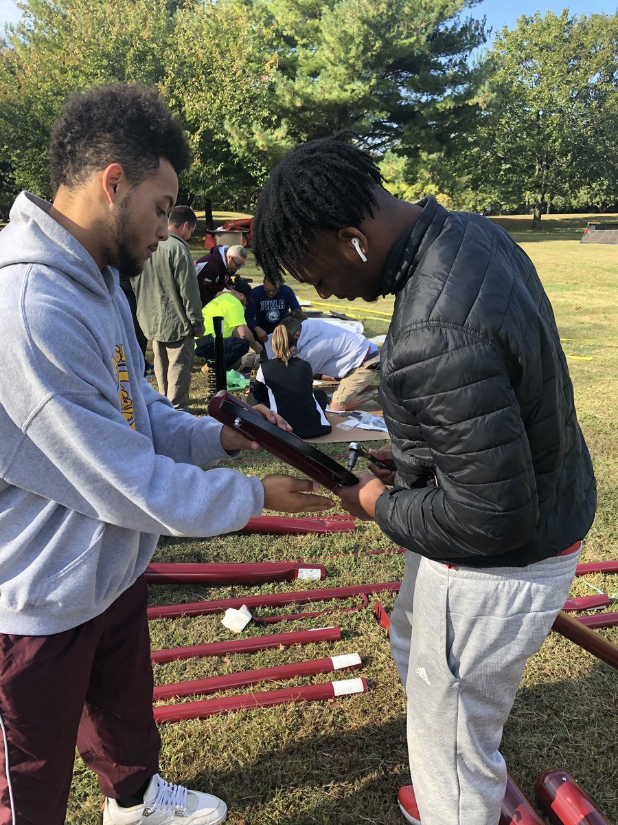 So proud of our guys helping build a playground at Renlund Park in Glassboro today. Giving back to our great community!!