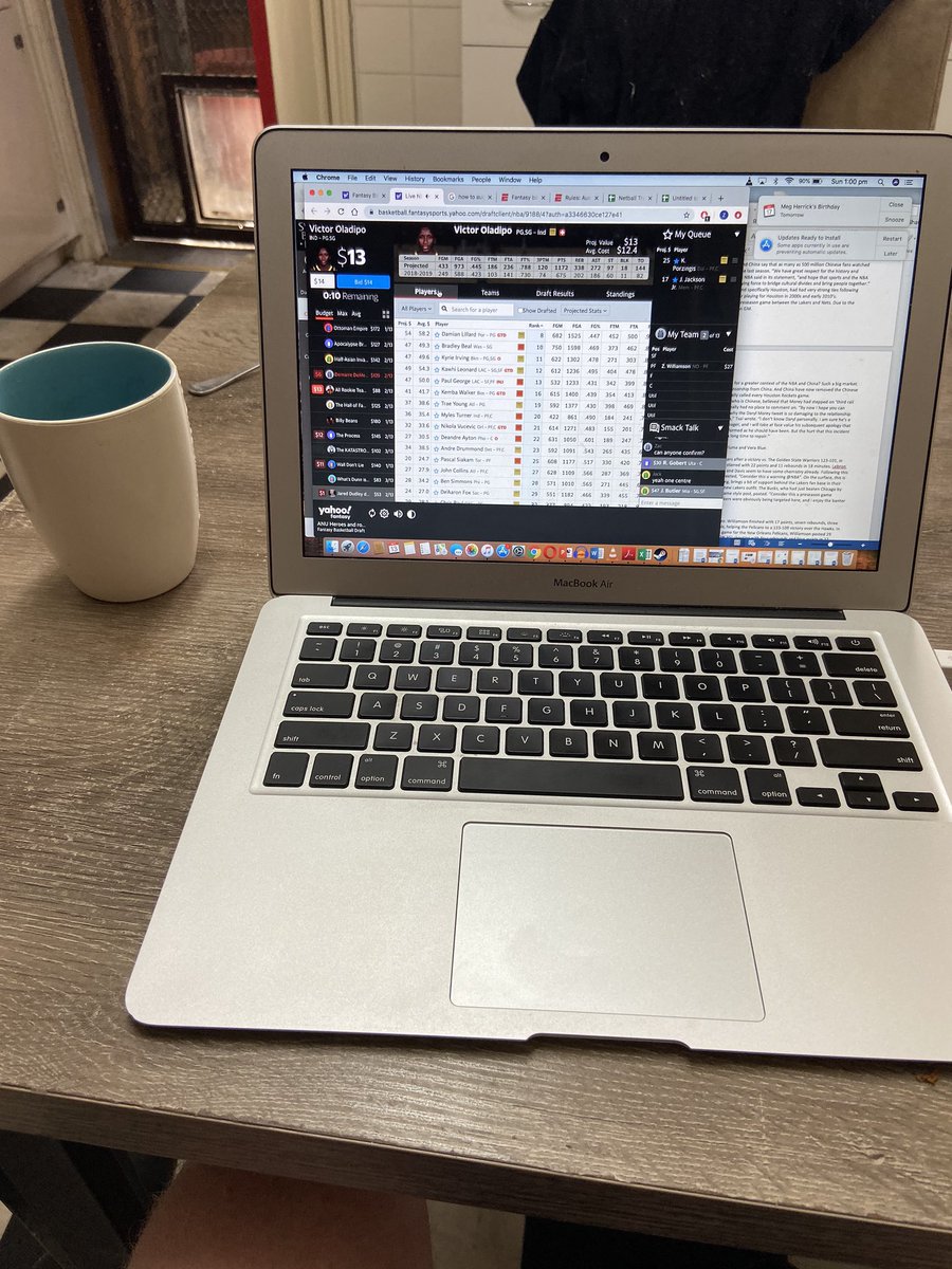 #NBAFantasy draft day. One of my favourite days of the year @johnbirtwhistle