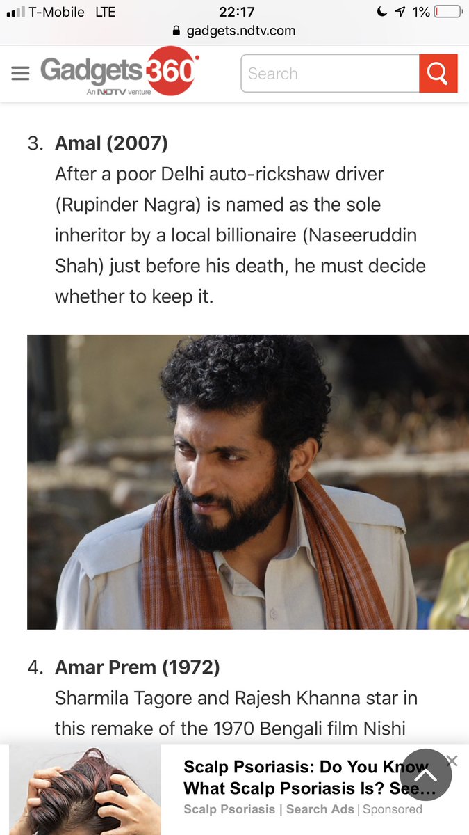 rupindernagra's tweet image. Wow @ndtv thanks for choosing #Amalthemovie as your #3 of top Hindi films on @amazonprimeIN to watch. Very humbled as this was a film which released in 2007 and it still has a life. In the wise words of Amal Kumar “Thank you sir...Thank you Madame!” #actorstuff #naseeruddinshah