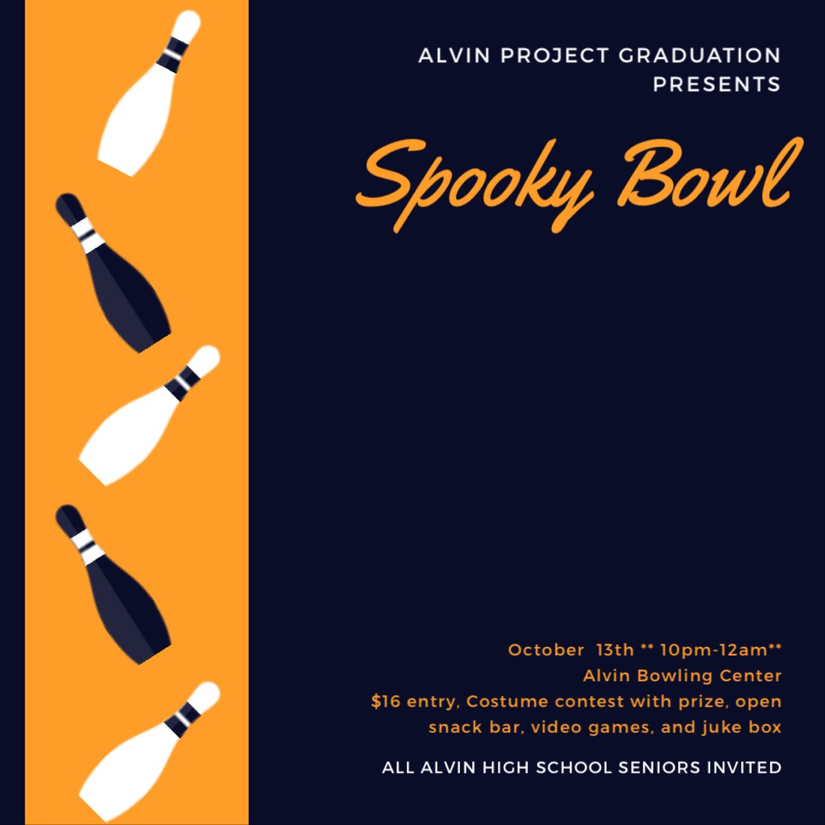 Seniors! Who is bowling tomorrow night?