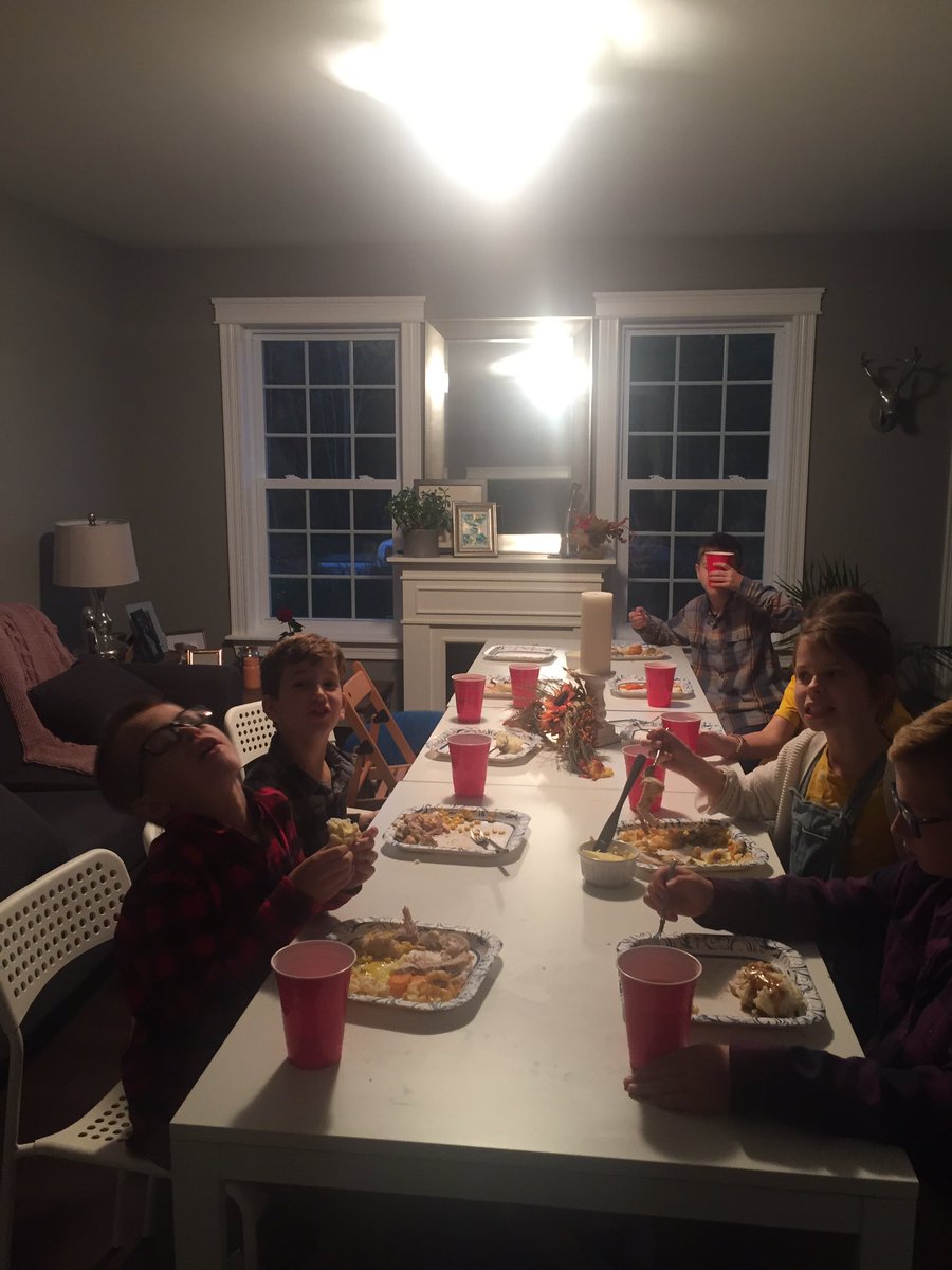 HoytMandy's tweet photo. Annual Thankgiving with neighbours and our kids. This is how we foster community. #thanksgiver #drinksgiving @ljasonhoyt https://t.co/JVsdVWB4Ar