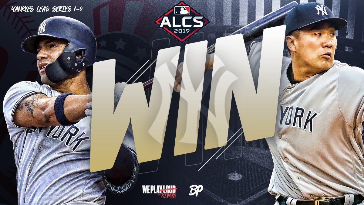 BronxPinstripes's tweet photo. 💥YANKEES WIN!💥
-
✅ TANAKA DOMINATES!
✅ GLEY💣 and 5 RBI!
✅ STANTON SMASH! GIO BOMB! 
✅ YANKEES TAKE GAME 1
-
#Yankees #MLB #PinstripePride https://t.co/DK8gDoINHY