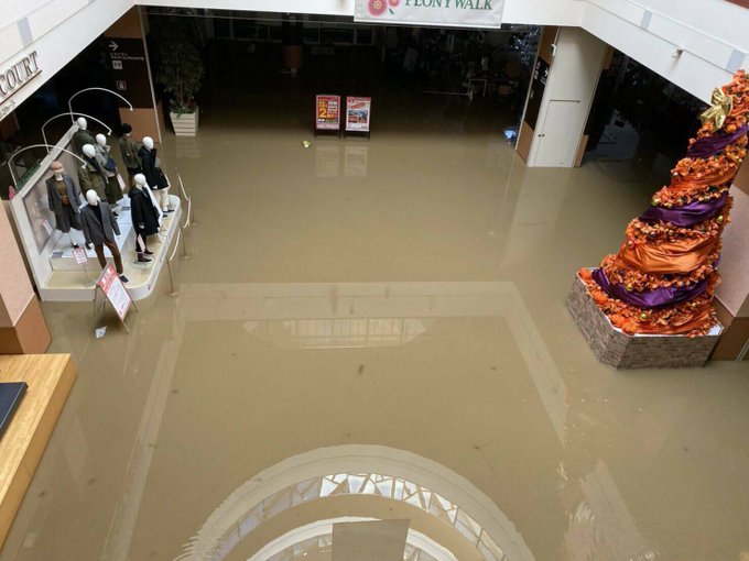 台風19号 埼玉県東松山市 都幾川が氾濫 ピオニーウォーク水没 浸水 冠水 現地の画像 まとめダネ