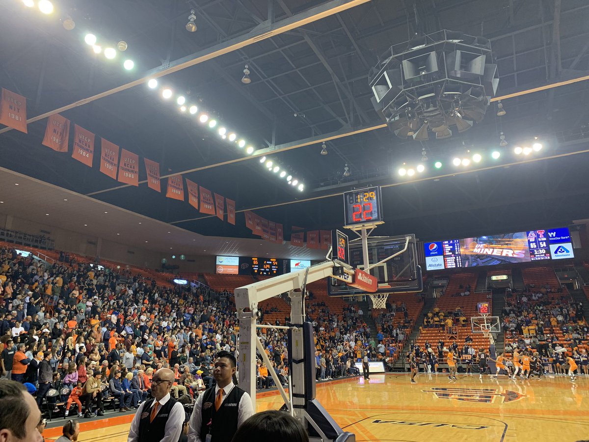 UTEP_SADevelop's tweet photo. If you weren’t at the Don tonight, you missed a good one!! @UTEP_MBB with the win against @TexasTechMBB ⛏⛹🏻‍♂️🔥#elpasostrong #picksup https://t.co/9onLY7ADWj
