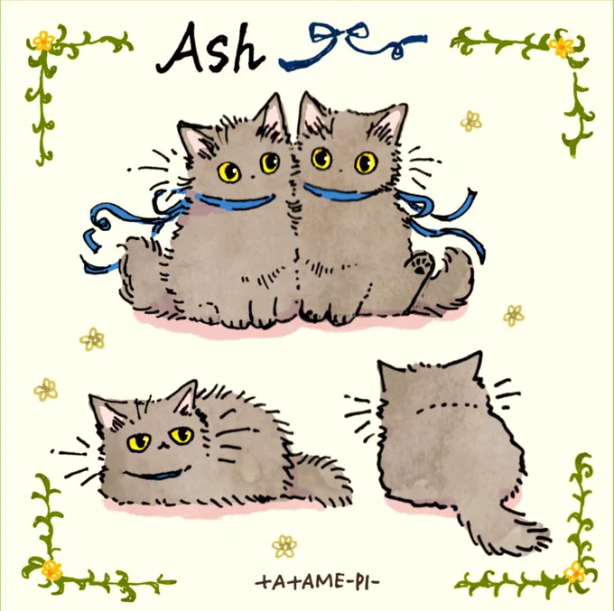 13. Ash 灰色の猫??#Inktober2019 