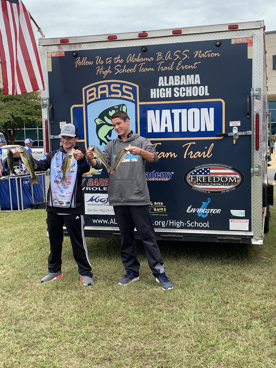 MGMFISHING's tweet photo. Congratulations to Brody Tuinder &amp; Philip Parker for placing 2nd in the Alabama Bass Nation High School Tournament Junior Division.  @T_Guard1 #semmesmiddle #smsbulldogs #mgmfishing https://t.co/GC7QUSVnJ1