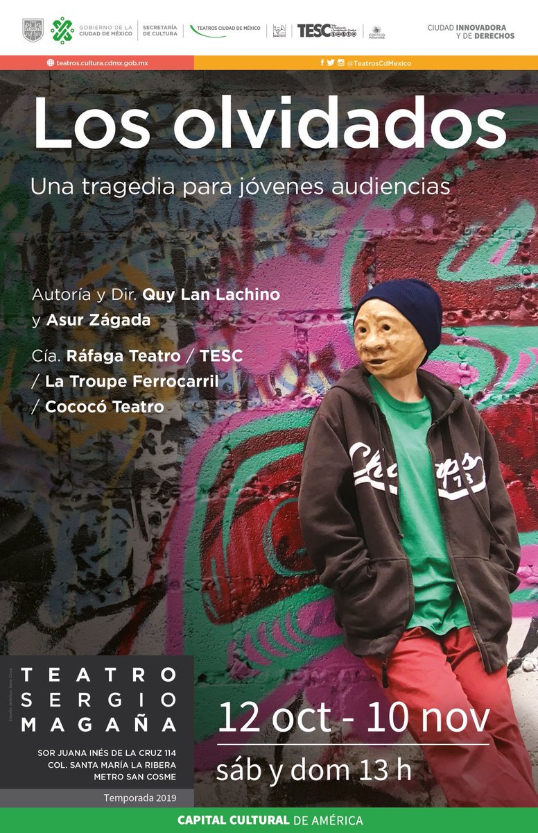 ParisArredondo's tweet photo. #LosOlvidados es una adaptación al teatro de la emblemática película de Luis Buñuel.

Usando la técnica de máscaras, sin lenguaje verbal, un relato silencioso donde toda la expresión es corporal y a través del diseño de audio.

Gracias mi querido @eloyhm https://t.co/qwHqlg18jE