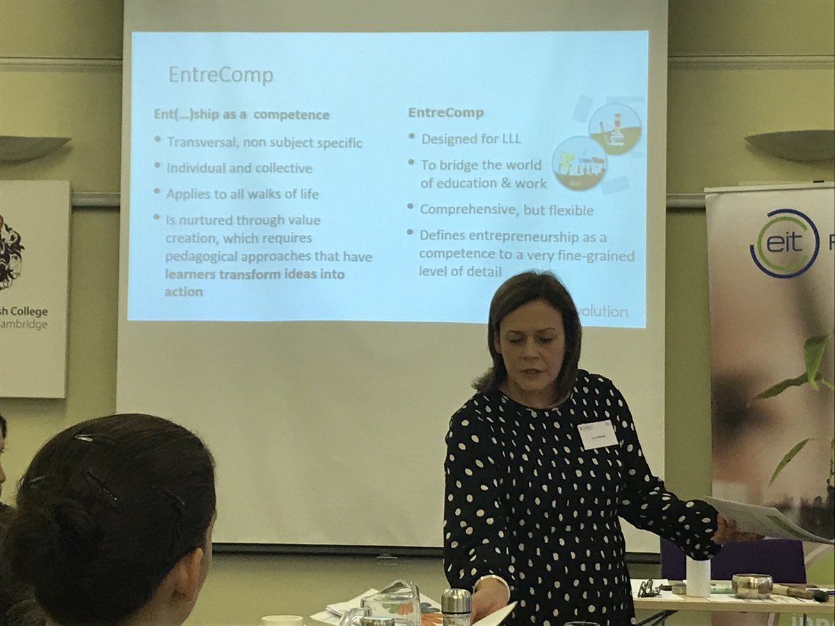 Lisa McMullan #weleadfood introduces the EntreComp framework. Breaking Entrepreneurship down into 15 areas of competence. Making entrepreneurship / intrapreneurship accessible and digestible for the business world on a whole.