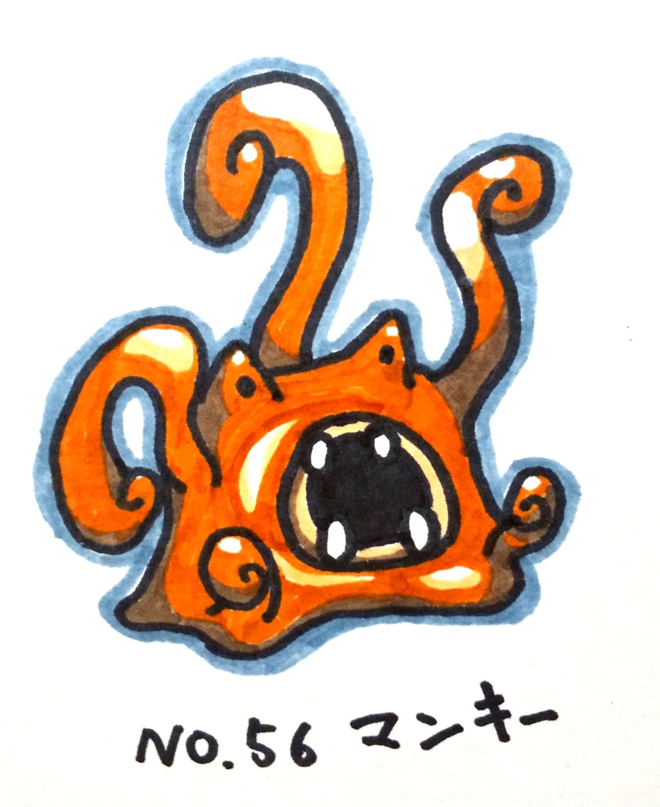 توییتر コロゾー در توییتر 後ろ姿だけでその初代ポケモンを想像して描く 二回目 ポケモン マンキー T Co Eff2ede7tp
