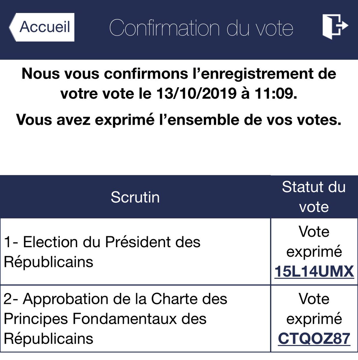 A voté ! #PresidenceLR #LR