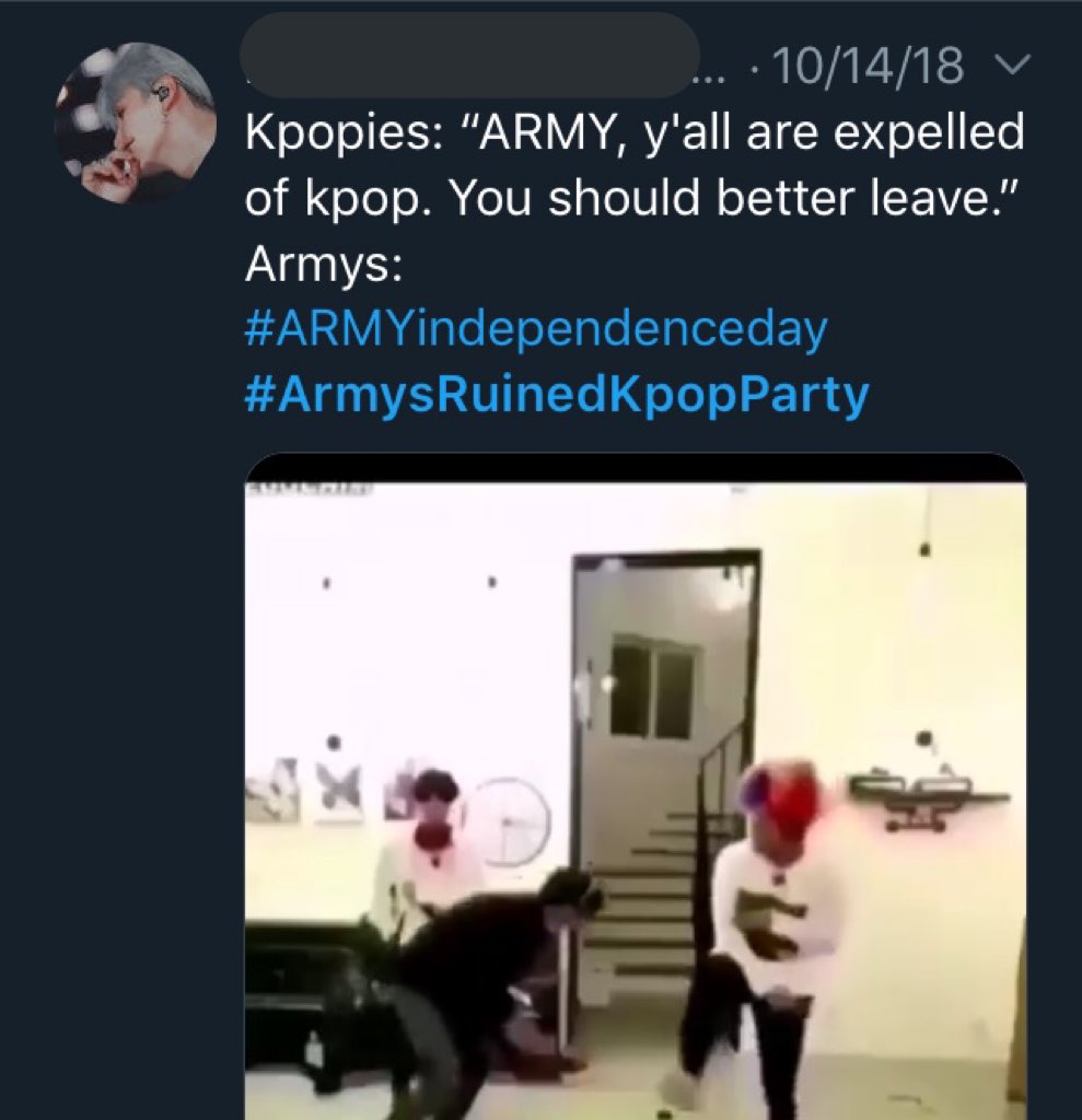 Not all ARMY took this news the same way, but many decided it was an opportunity to finally be liberated from the kp0p community and so the second tag related to these events was born to celebrate our newfound freedom:#/ArmyIndependenceDay Plus, we wanted to party some more.