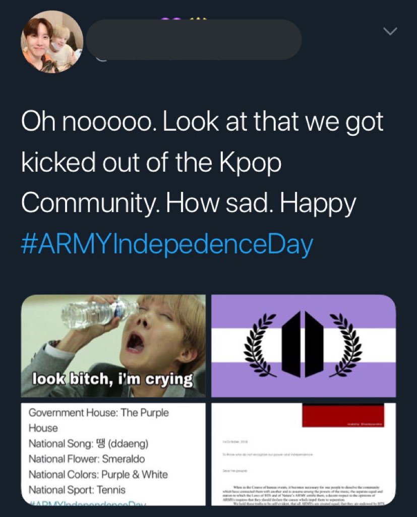 Of course, ARMY was devastated at being expelled from the kp0p community, but we had no choice but to put on a brave face and carry on.