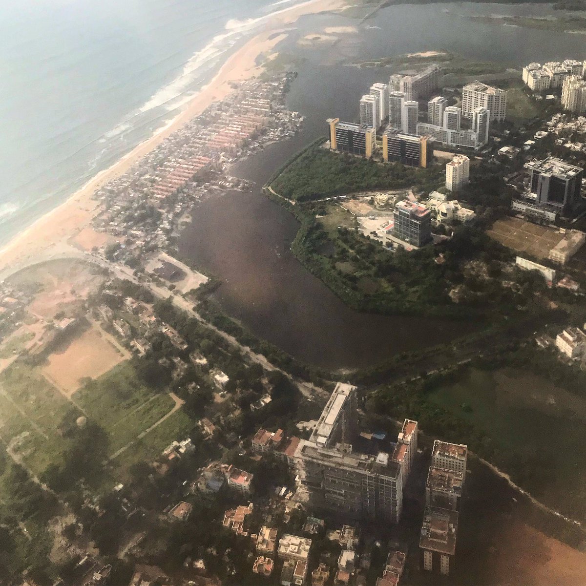 MRC Nagar & Adayar River, Chennai #CitiesFromTheSky