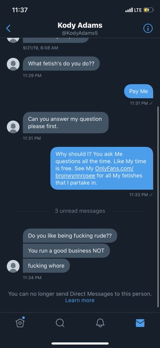 I have so many points to make here, bear with me.   1. Ignored multiple times bc you&rsquo;re clearly not a