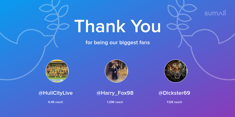 InsideVitesse's tweet photo. Our biggest fans this week: HullCityLive, Harry_Fox98, Dickster69. Thank you! via https://t.co/N3UMg2Jxan https://t.co/bJMuZibe1O