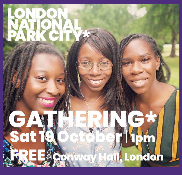LondonNPC's tweet photo. Just 6 days to go until our #NationalParkCity Gathering*.  Come along for fun and inspiring talks, and to generate ideas for the next 12 months of the National Park City. 1-5pm Sat 19th Oct, Conway Hall, Central London. >>Please RT so as many people see<<
https://t.co/zTM1r2FymS https://t.co/SSqiJVj2ny