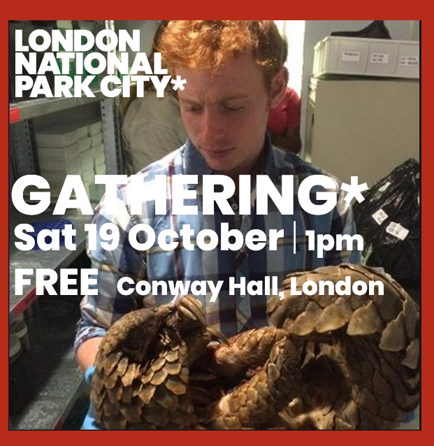LondonNPC's tweet photo. Just 6 days to go until our #NationalParkCity Gathering*.  Come along for fun and inspiring talks, and to generate ideas for the next 12 months of the National Park City. 1-5pm Sat 19th Oct, Conway Hall, Central London. >>Please RT so as many people see<<
https://t.co/zTM1r2FymS https://t.co/SSqiJVj2ny