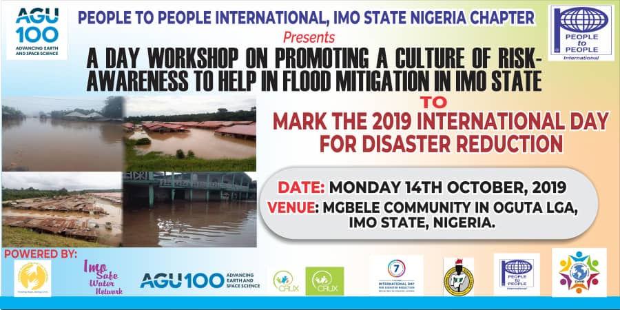 Fostering community's ability to use and access science when making decisions that support flood mitigation in #ImoState #Nigeria, as a result, a culture of riskawareness and disaster risk reduction will be cultivated #DRRday <a href="/theAGU/">AGU (American Geophysical Union)</a> <a href="/PTPI/">PTPI</a> @GovernmentImo <a href="/douglas_police/">Douglas House Police</a> <a href="/_NDLink/">Niger Delta Link</a>