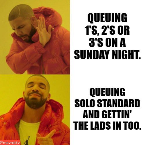 MavroTV's tweet photo. #SoloStandardSunday week 5, we out here. Tell ya nan, tell ya dog, we’ll catch ya in chat, on the field or both 🖤 #Twitch #RocketLeague #OCE https://t.co/LD1h8Nz0SC