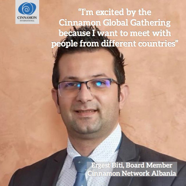CinnamonNetAL's tweet image. “I’m excited by the @CinnamonInt Global Gathering because I want to gather with people from different countries“ Ergest Biti, Board Member
#cinnamonnetwork #Albania 🇦🇱