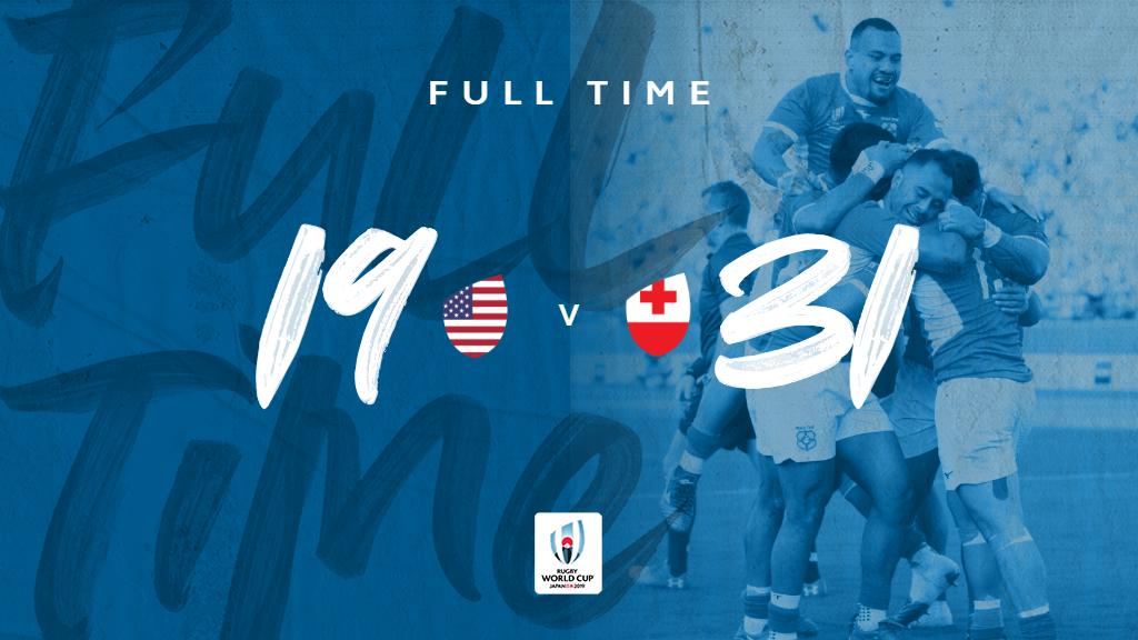 Full-time | After an exciting match at #RWCHanazono, it's <a href="/officialTongaRU/">Tonga Rugby Union</a> who finish their #RWC2019 with a 31-19 win over <a href="/USARugby/">USA Rugby</a>