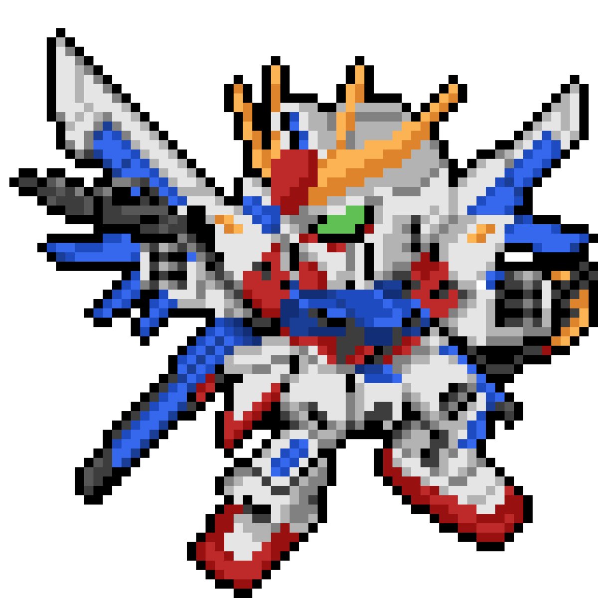 もちと ドット絵 ビルドストライクガンダム フルパッケージ ドット絵 Pixelart ガンダム ガンダムビルドファイターズ G Bf ビルドストライクガンダム Sdガンダム T Co Vkldtuntti