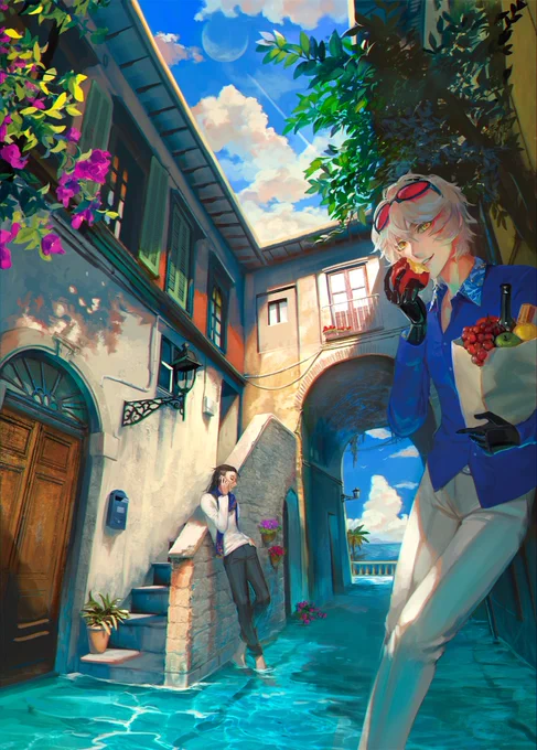 #貴方の世界観を詰め込んだ作品を見せてください
イタリアとニューヨークとおはなと月
怪しい詐欺師のニノちゃんと
怪しいガキんこのコルちゃん なかよし 