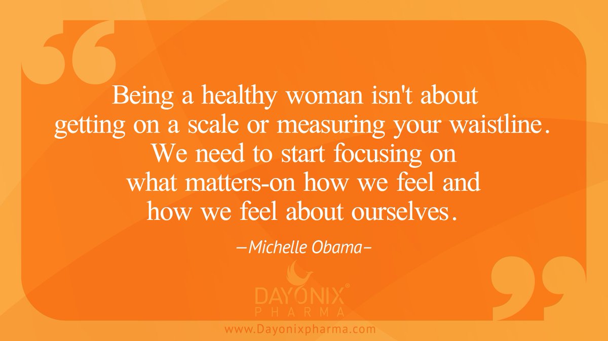 Being a healthy woman isn't about getting on a scale or measuring your waistline. We need to start focusing on what matters-on how we feel, and how we feel about ourselves.

<a href="/MichelleObama/">Michelle Obama</a>

dayonixpharma.com

#LiveHappily #Supplements #Health #WomenHealth  #MichelleObama