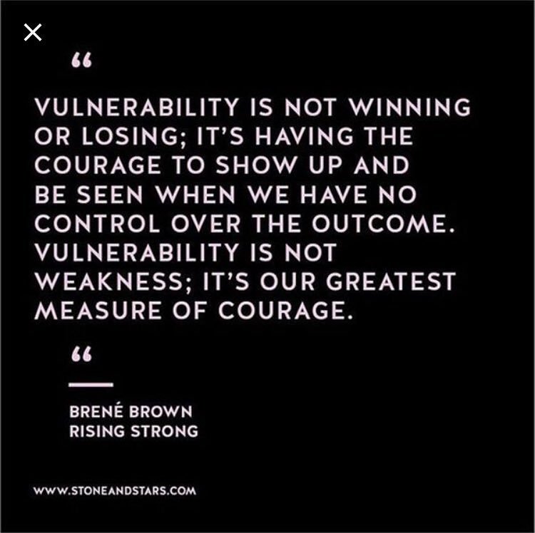 I love this... seems pretty fitting after last week's posts about #WorldMentalHealthDay2019 and also I talk alot about confident vulnerablity in my leadership work. Thanks for the share @LouiseTommy