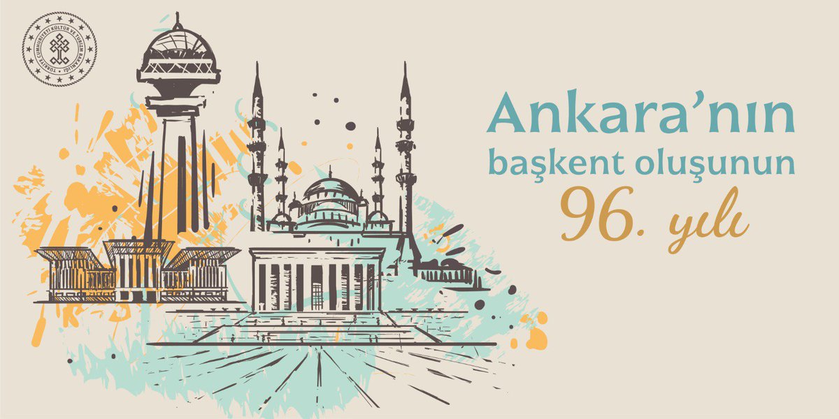 TCKulturTurizm's tweet photo. Ankara'nın başkent oluşunun 96. yıl dönümü kutlu olsun. 🇹🇷

 #AnkaranınBaşkentOluşu https://t.co/qRmvLOz91m
