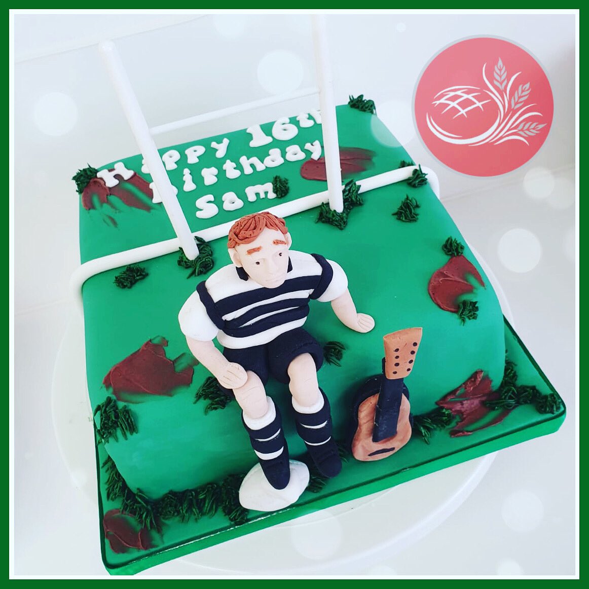 With a love of playing rugby &amp; music we think this cake went down well for the birthday boy 🙂 #rugby #bespokecakes #cakery #bakery #westmidlands